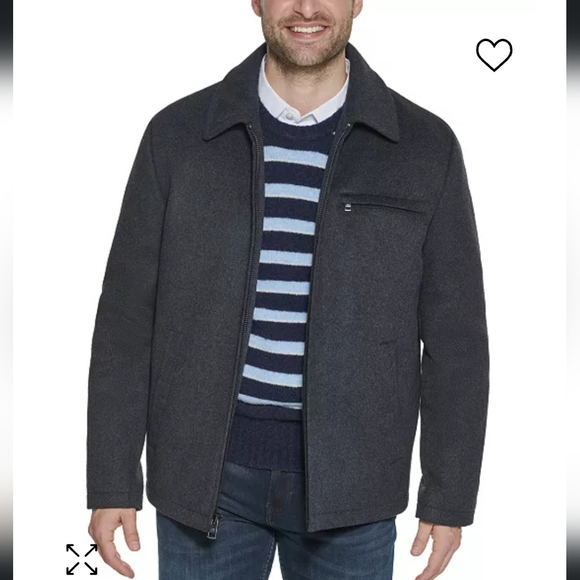 Calvin Klein wool blend hipster Zip Upjacket Size Small